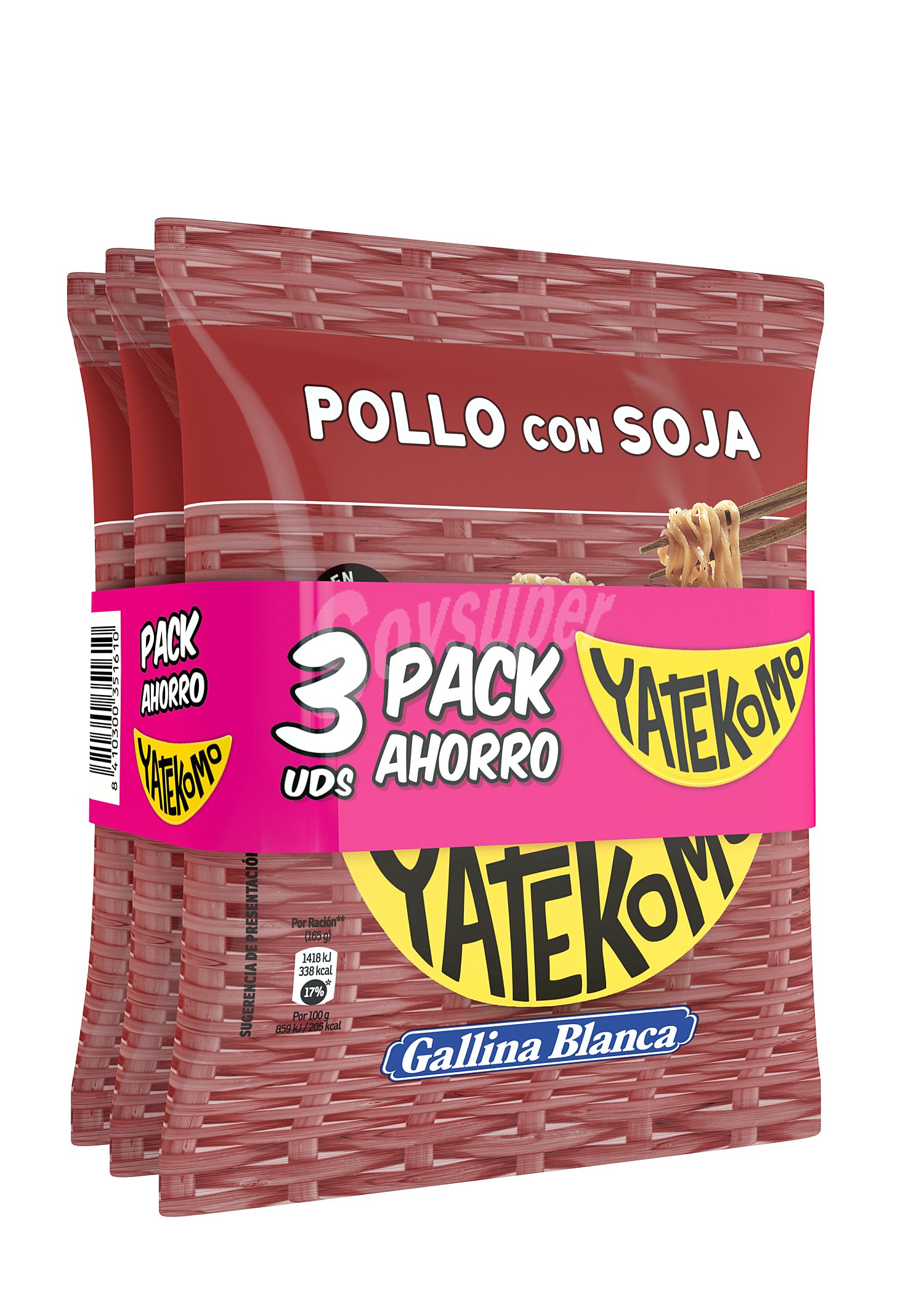 Fideos de pollo con soja Yatekomo Gallina Blanca