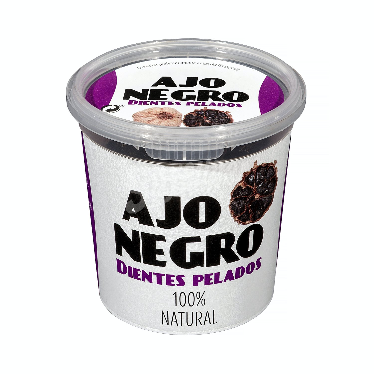 Ajo negro dientes pelados