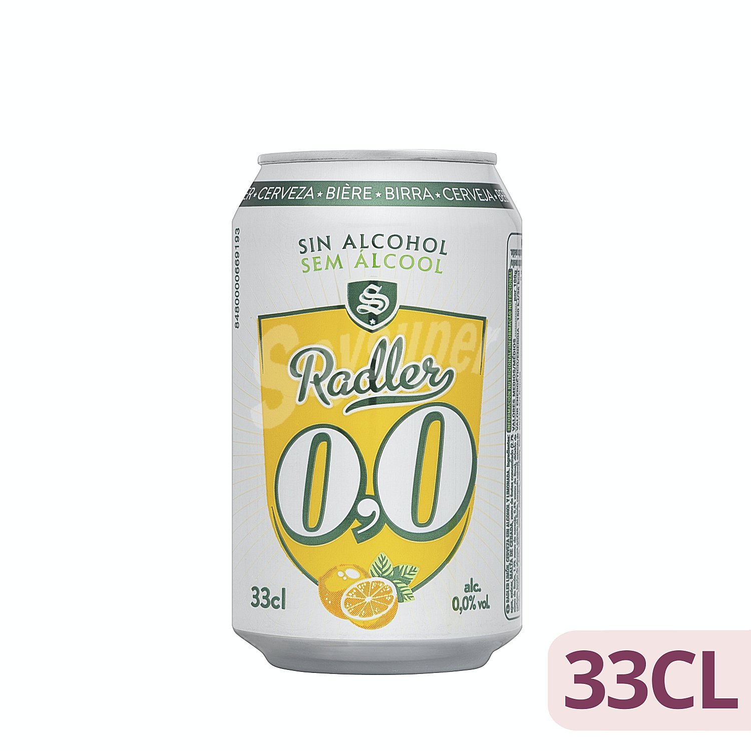 Cerveza radler con zumo natural de limón sin alcohol 0%