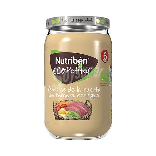 Nutribén Potitos® de verduras con ternera ecológica a partir de 6 meses nutribén Ecopotitos