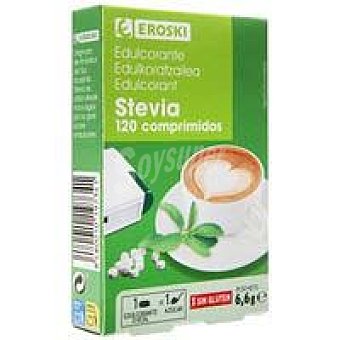 Edulcorante stevia eroski, dosificador 120 comprimidos