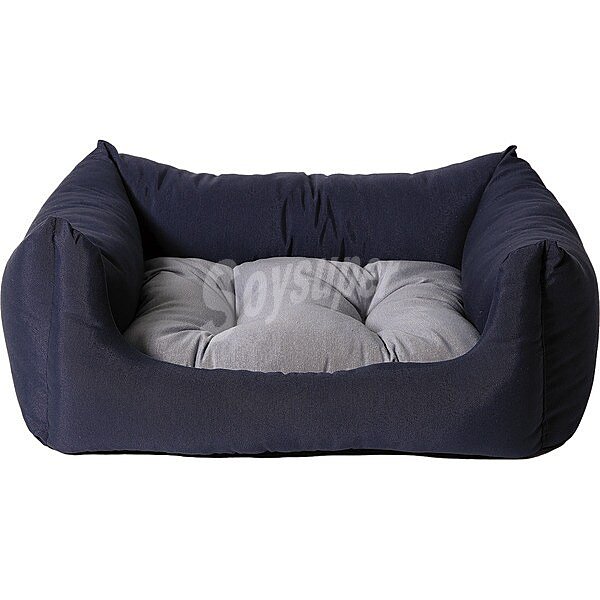 Cama para perros y gatos Confort loneta azul talla grande 86x76x25 cm 1 unidad