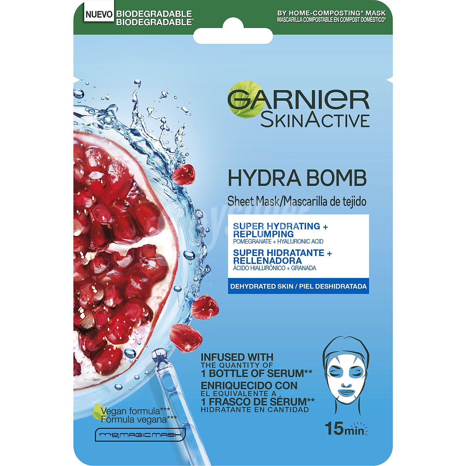 Skin active mascarilla facial hydra bomb sachet