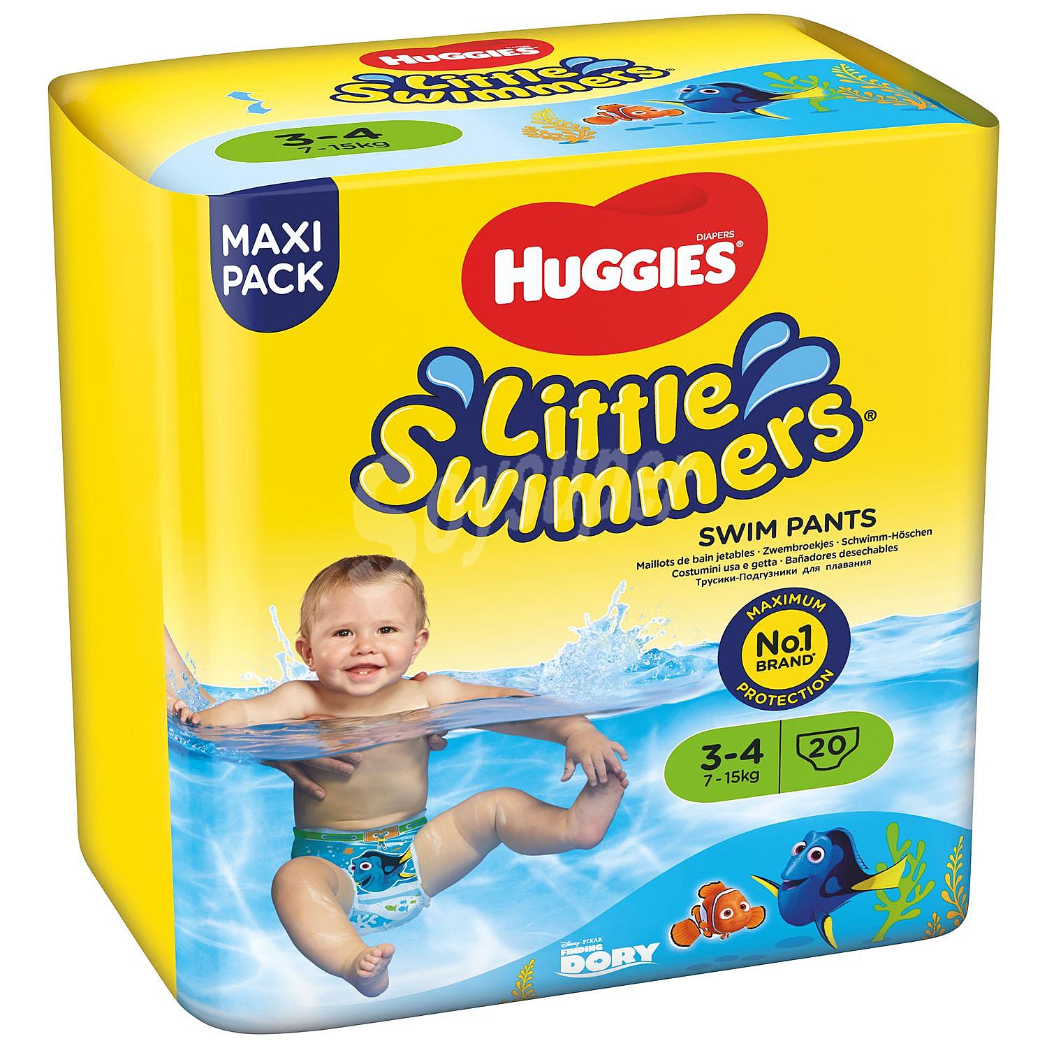 Huggies Pañales bañador unisex (bañador desechable) talla 3 - 4, para niños de 7 a 15 kilos huggies Little swimmers