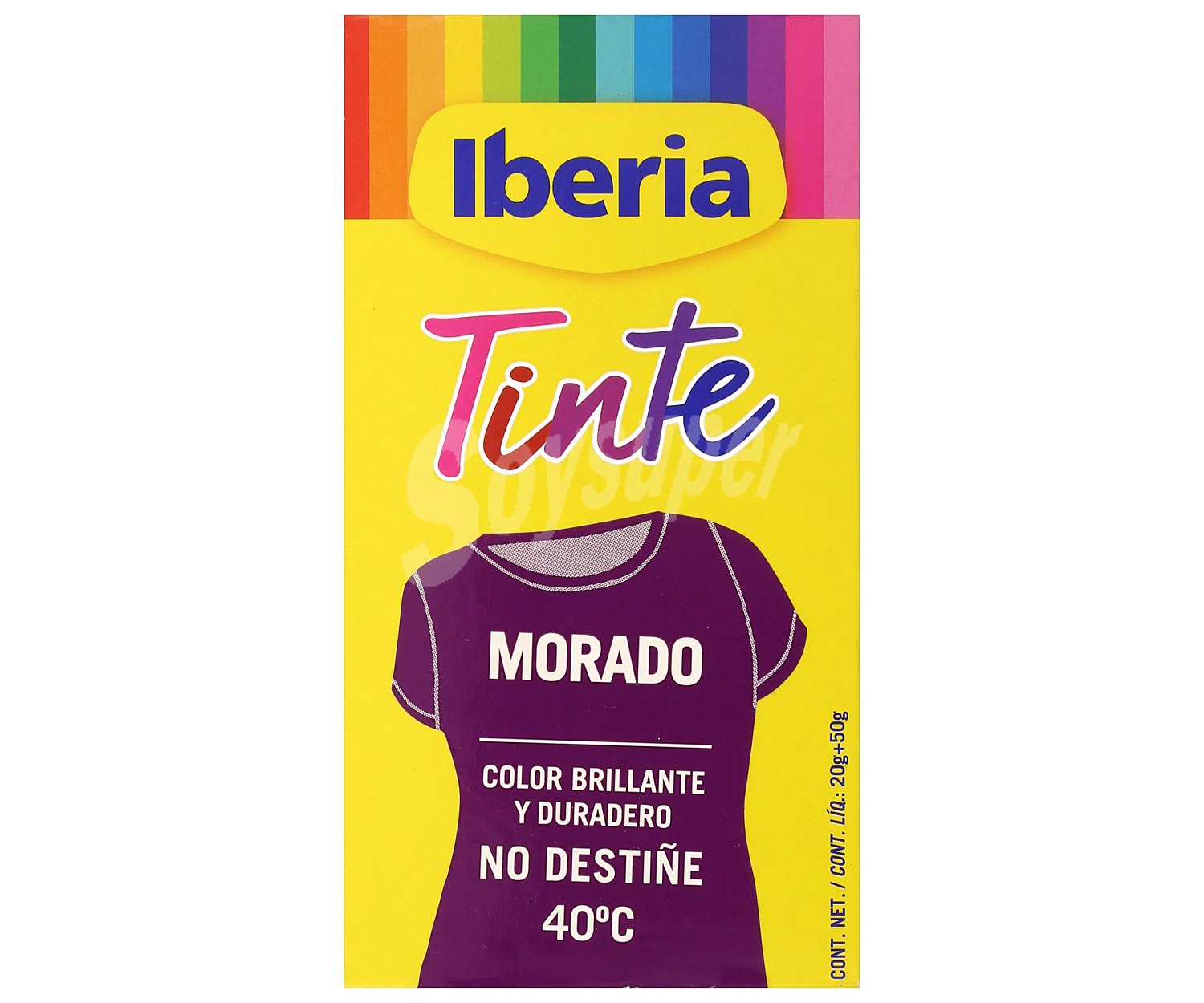 Tinte para ropa cambia el color morado caja 2 sobres