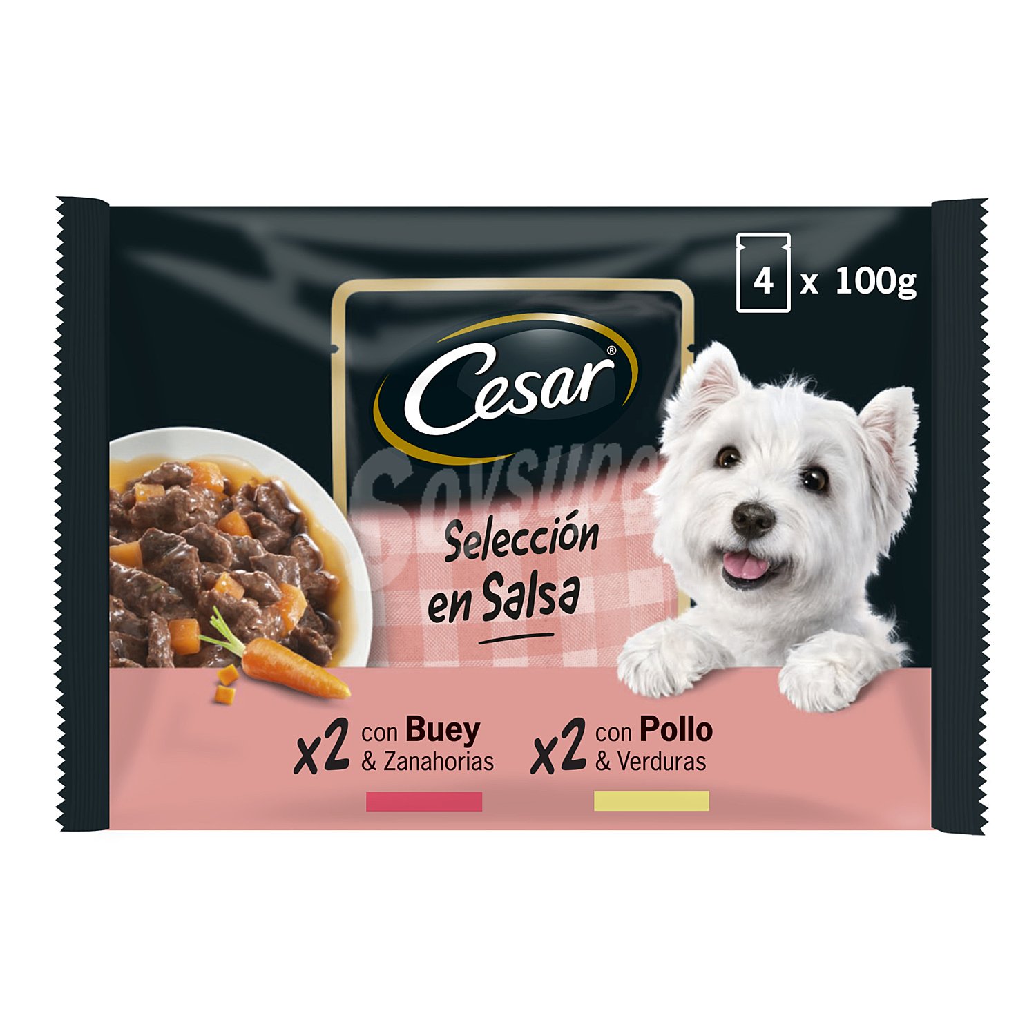 Alimento para perros delicias en salsa bolsa