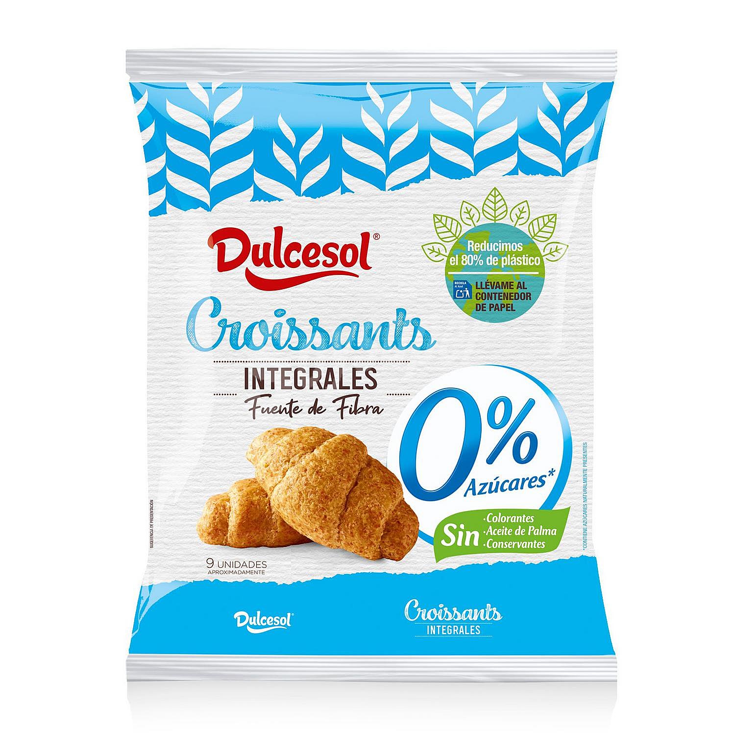 Croissants integrales 0 % azúcares añadidos