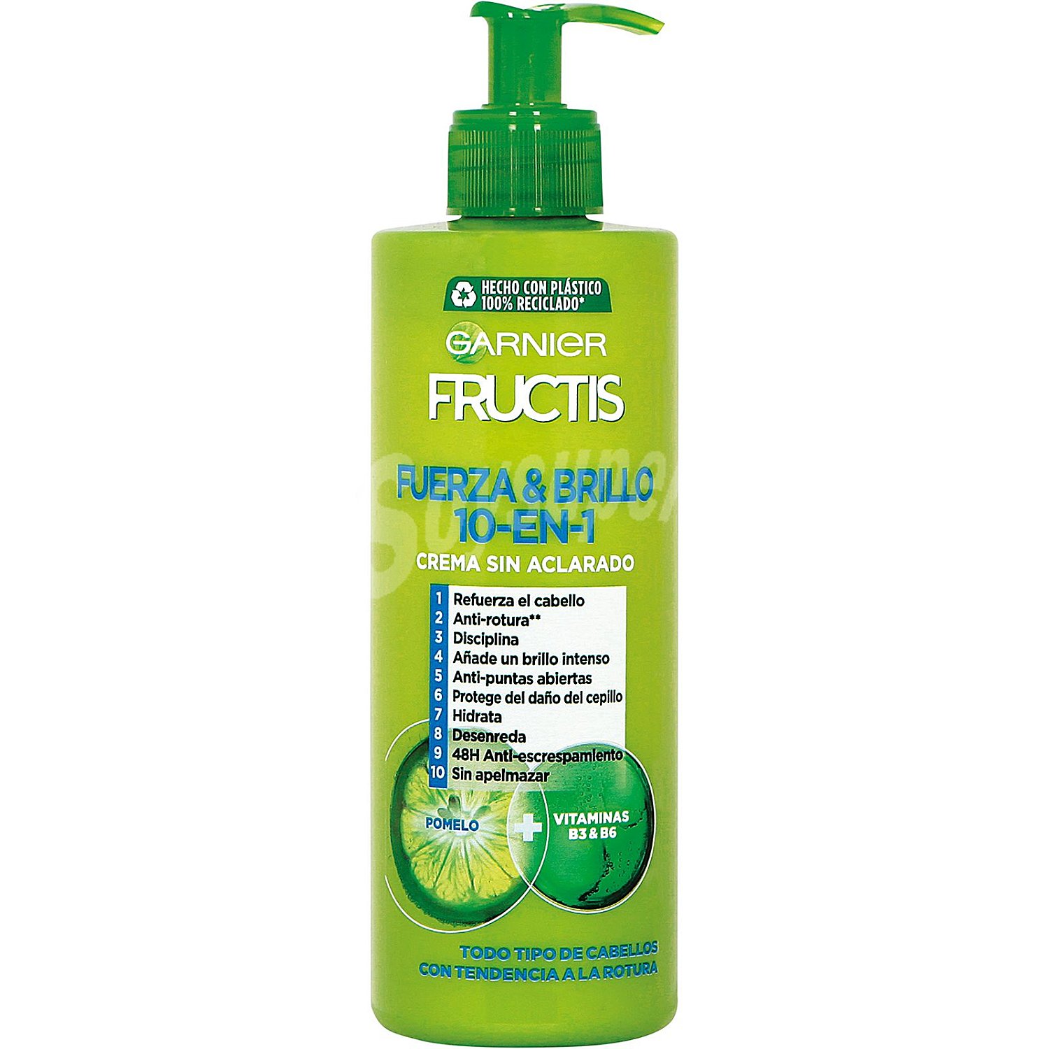 Crema sin aclarado 10 en 1 para pelo normal Fuerza & Brillo Garnier-Fructis