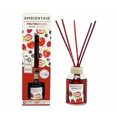 Ambientador de varillas 50 ml. frutos rojos, ambientair.