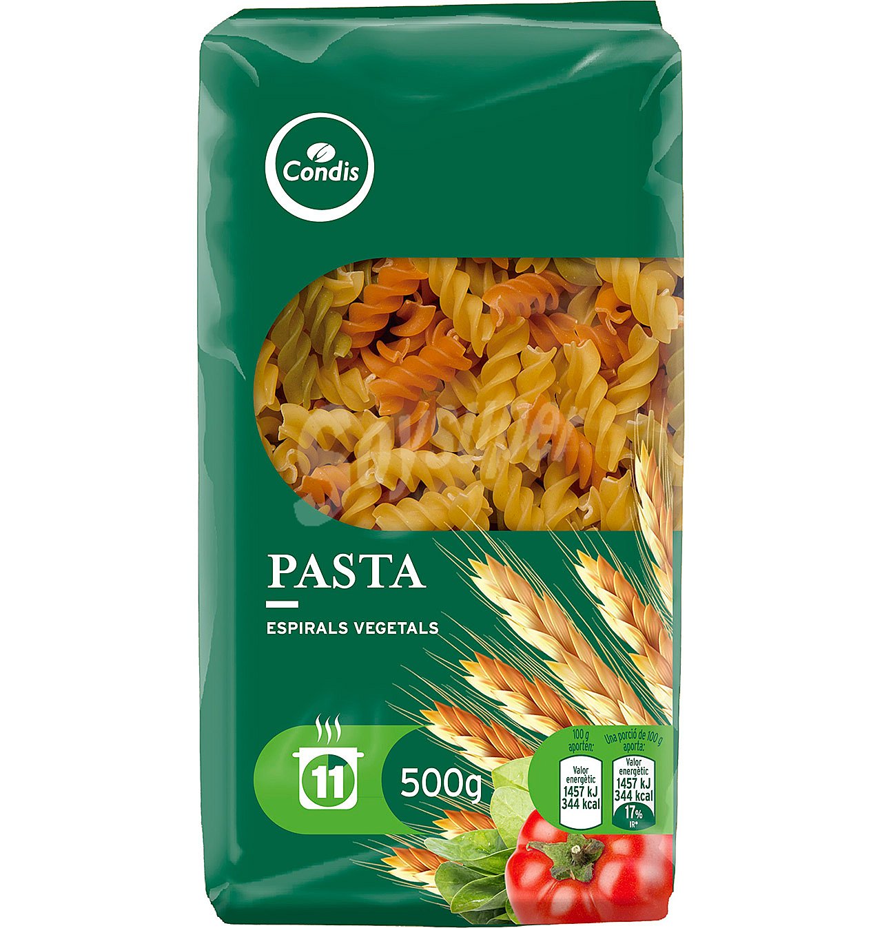 Pasta condis vegetal espirales