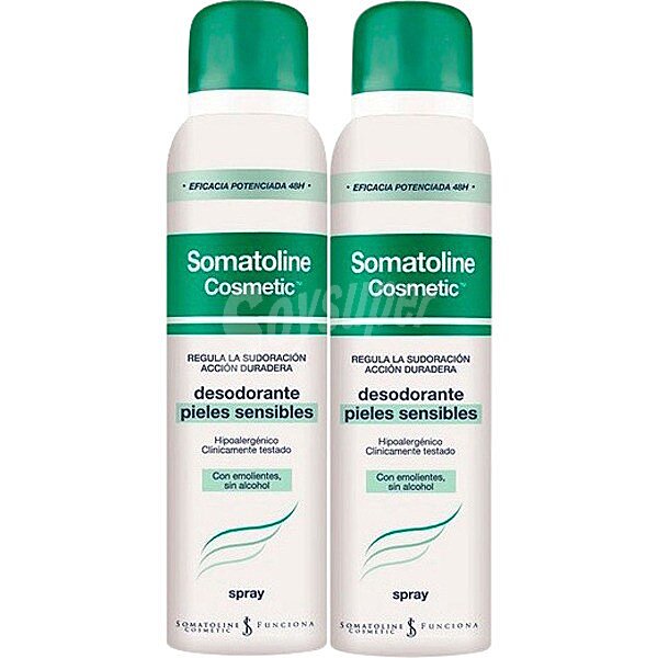 Desodorante pieles sensibles pack 2x spray 150 ml