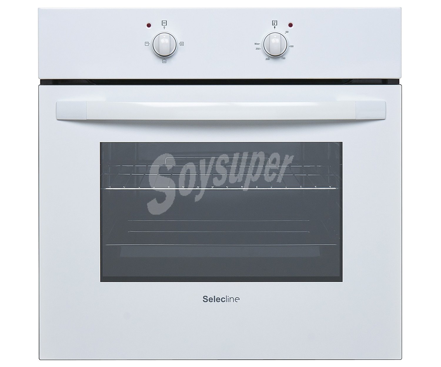 Horno convencional selecline 6620102 400044 blanco, capacidad: , A, mandos mecánicos,a: 59,5cm,H: 57,5cm,F: 57,5cm