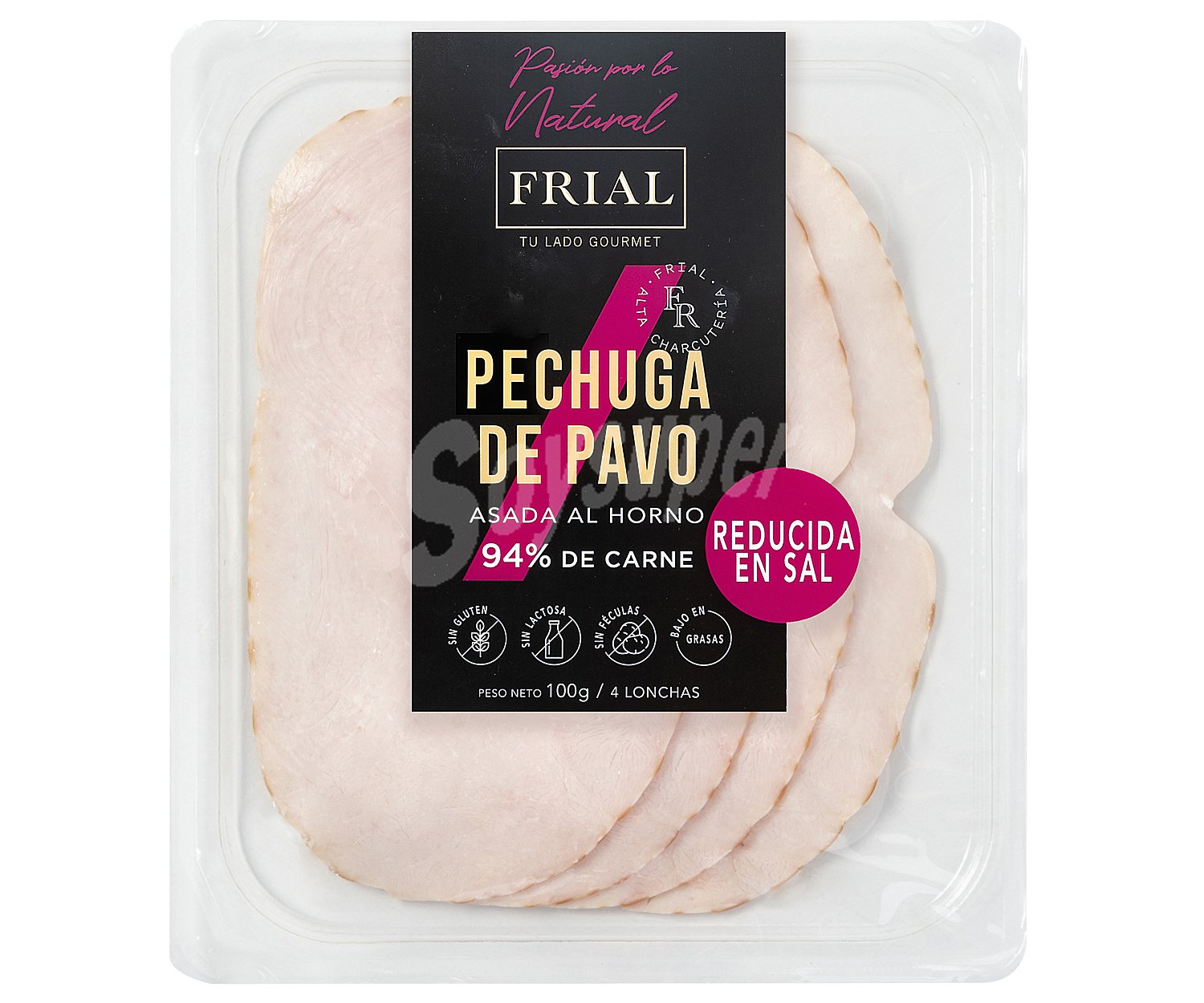 Frial Pechuga de pavo reducida en sal y cortada en finas lonhcas frial