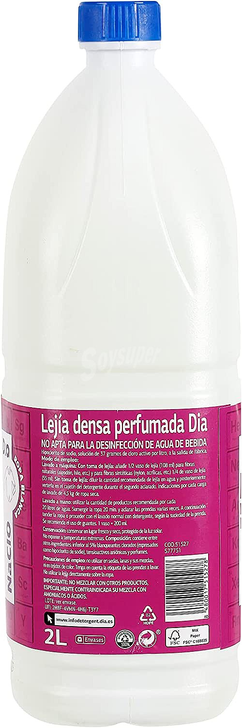 Lejía ropa densa perfumada Dia