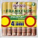 Salchichas Frankfurt cocidas de cerdo y pavo sabor ahumado con queso pack 5 x 140 g envase 700 g sin gluten