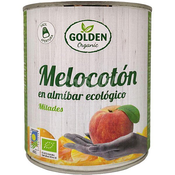 Melocotón en almíbar ecológico en mitades