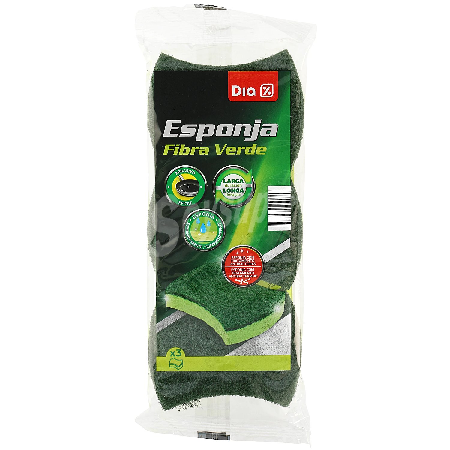 Esponja con fibra verde Dia