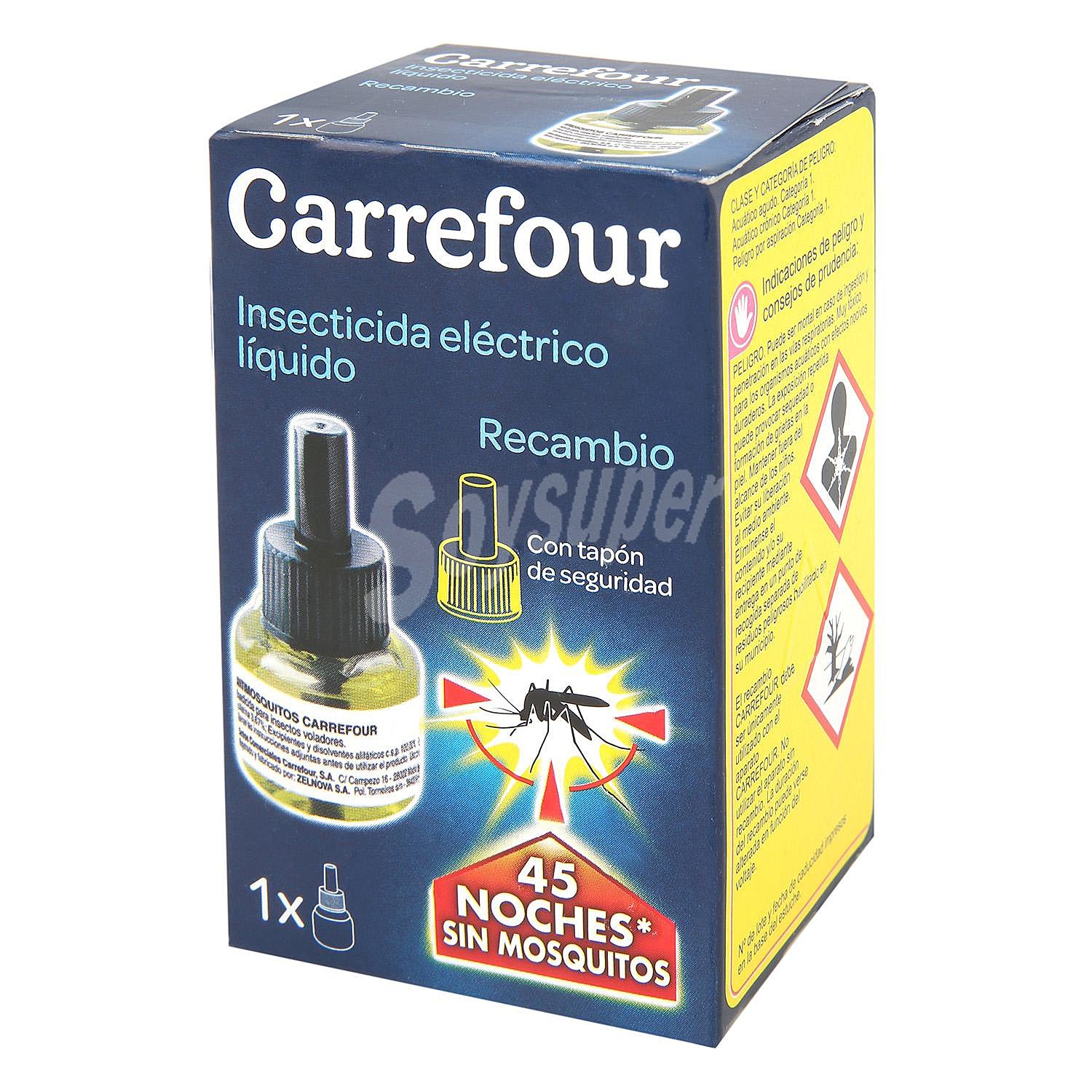 Insecticida eléctrico antimosquitos líquido recambio Carrefour