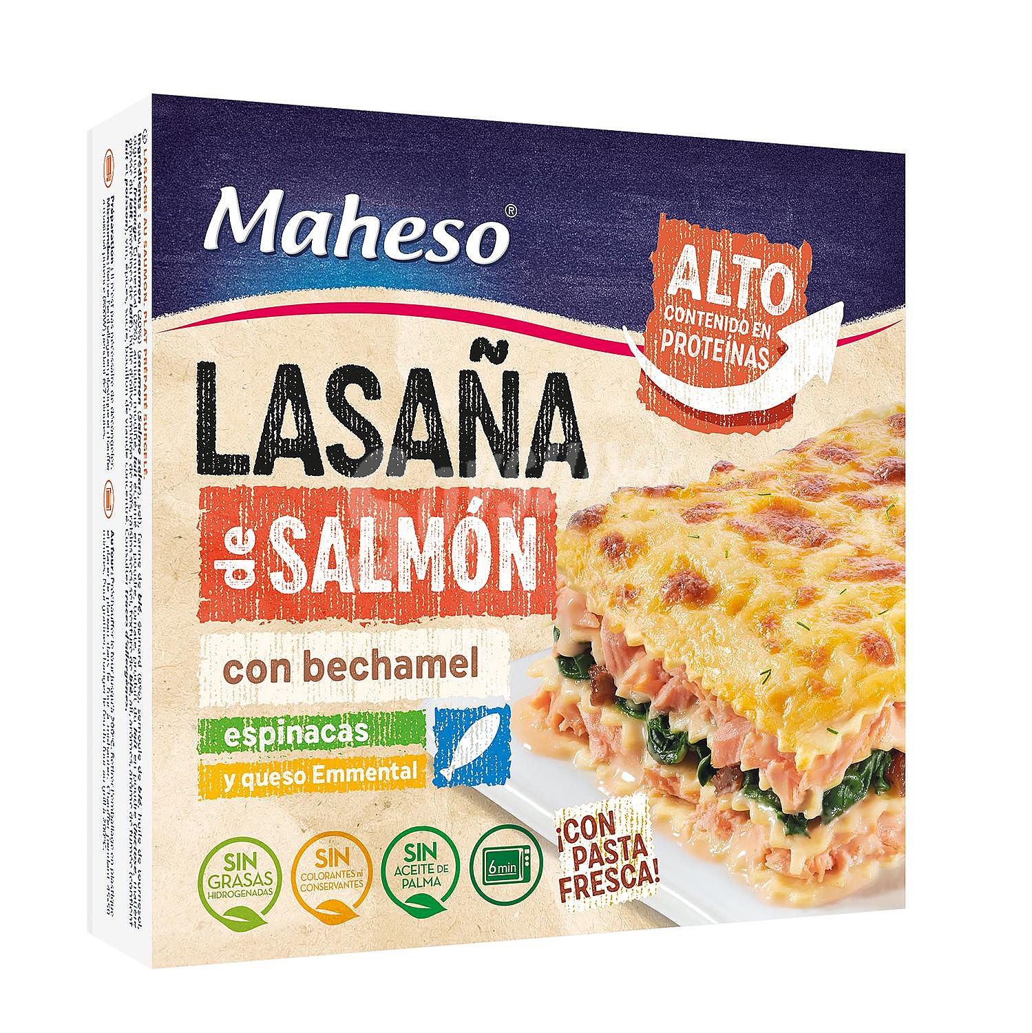 Lasaña de salmón Maheso