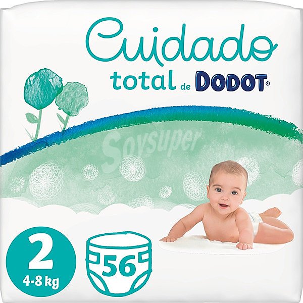 Cuidado Total pañales unisex de 4 a 8 kg talla