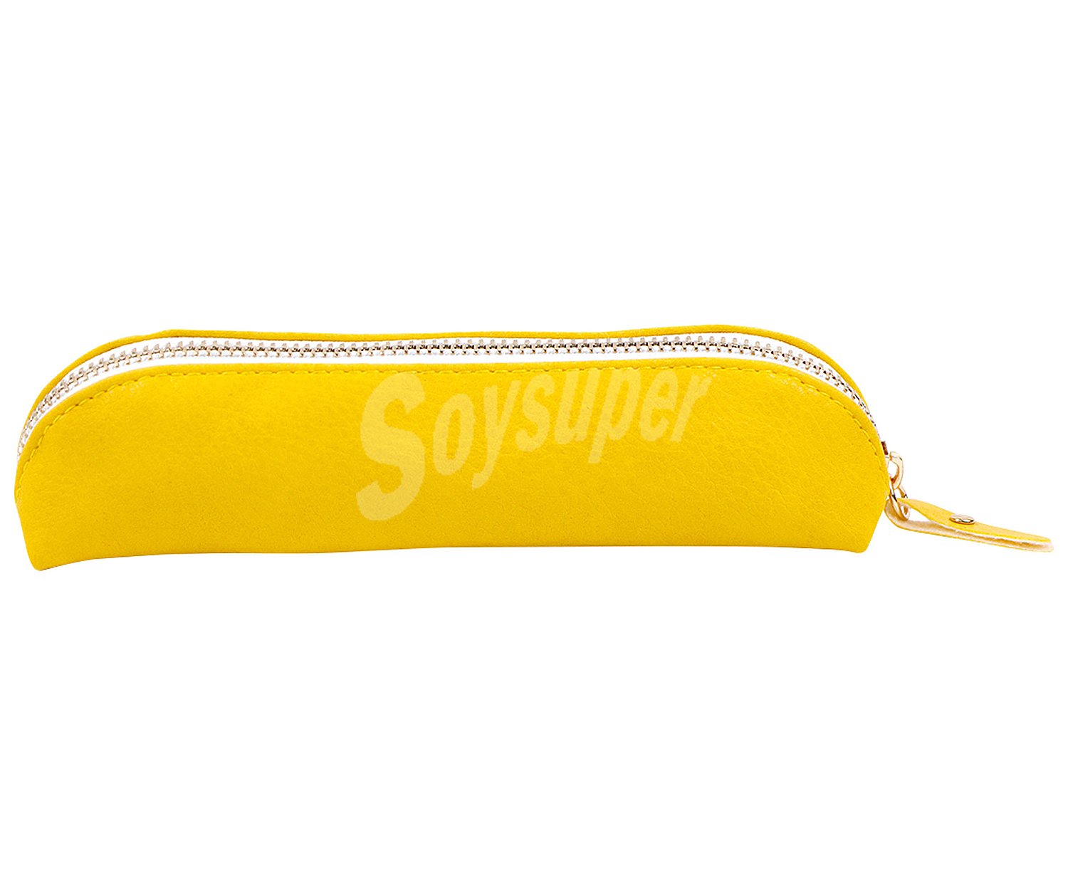 Estuche portatodo compacto color amarillo pastel,