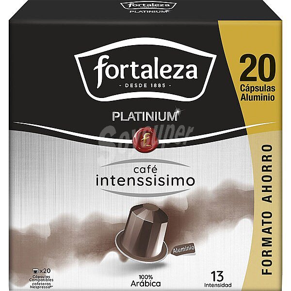 Platinium intenssisimo café intensidad 13 compatibles con máquinas Nespresso