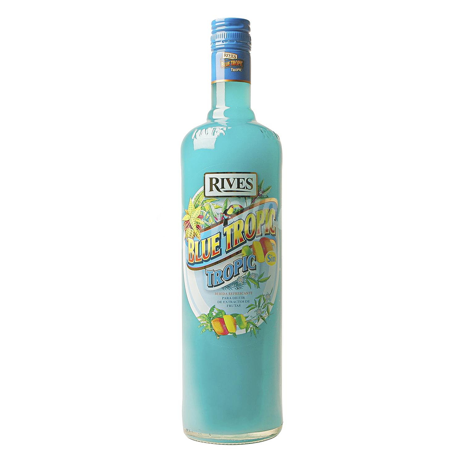 Bebida refrescante de frutas blue tropic