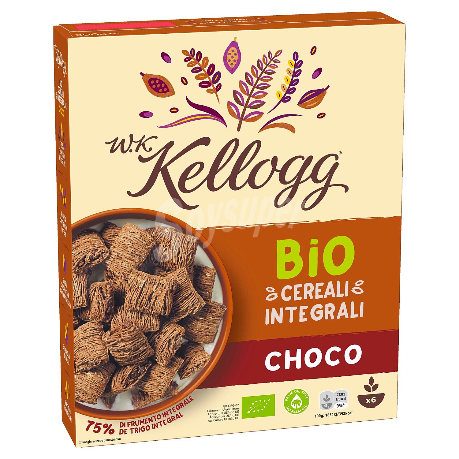 Cereales chocolate ecológicos kellogg´s