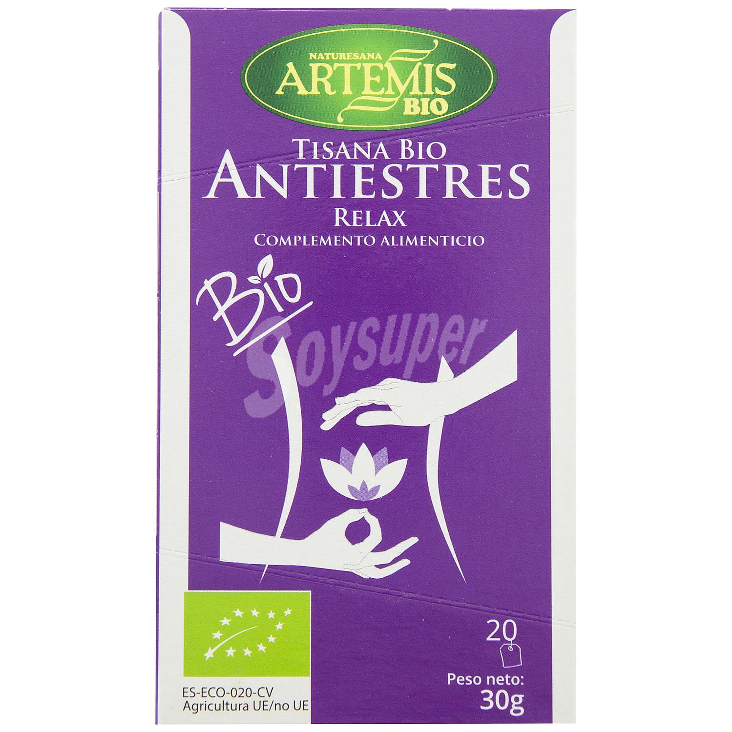 Tisana antiestres en bolsitas ecológica Artemis Bio