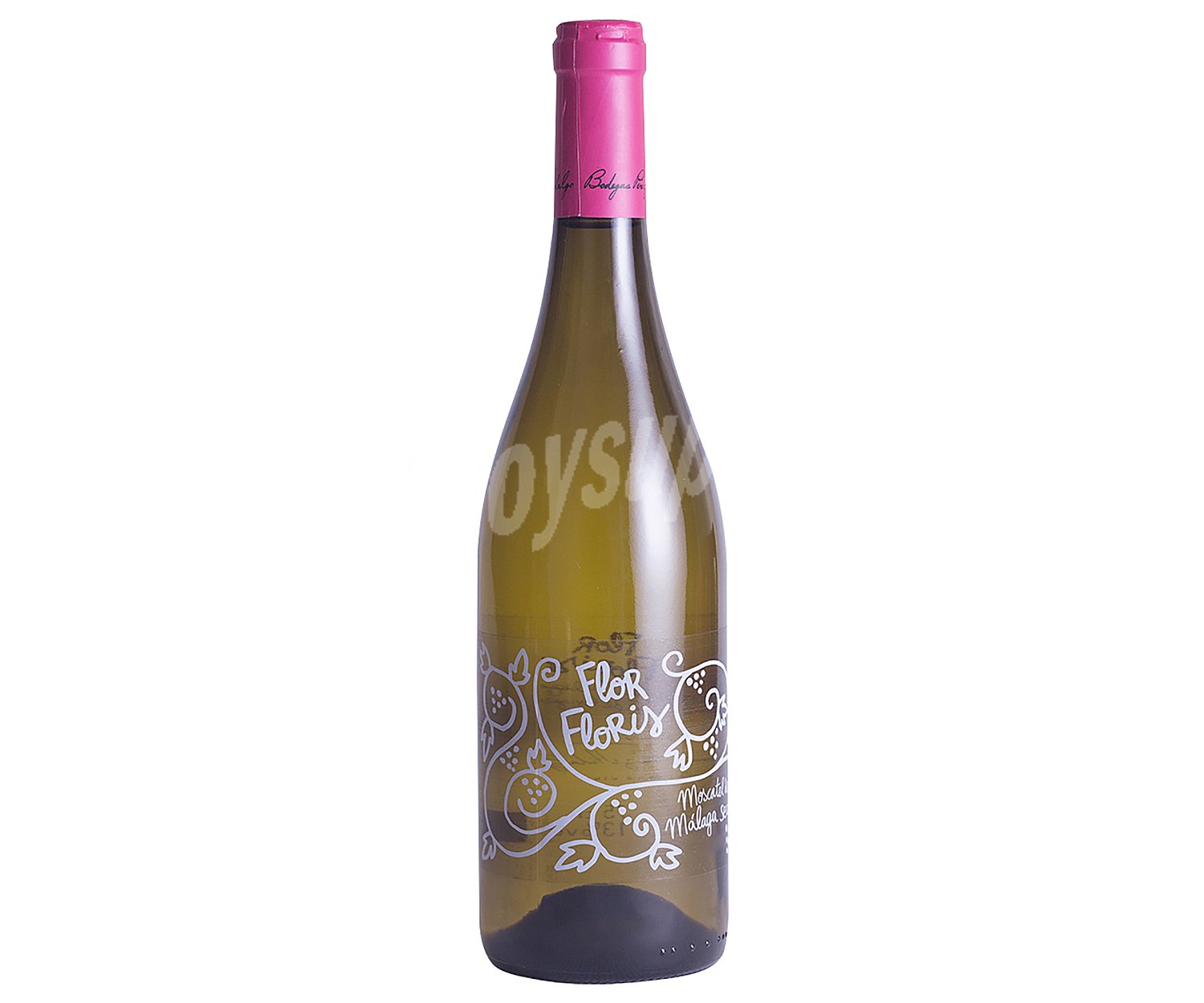 Flor floris Vino blanco seco moscatel con D.O. Sierras de Málaga flor