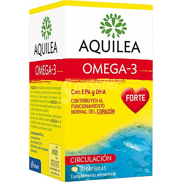 Complemento alimenticio de omega 3 que contribuye al funcionamiento normal del corazón