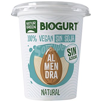 Biogurt de almendra sabor natural ecológico y sin azúcar