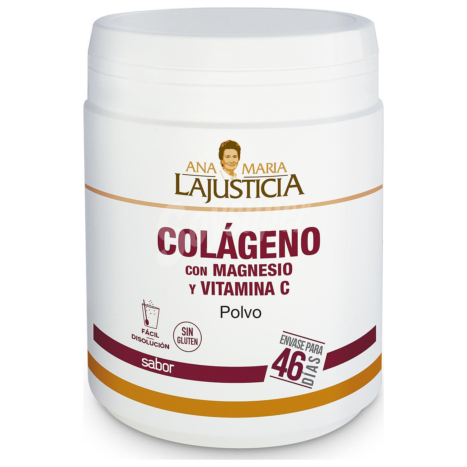 Colágeno con magnesio y vitamina C sabor fresa Ana María Lajusticia sin gluten