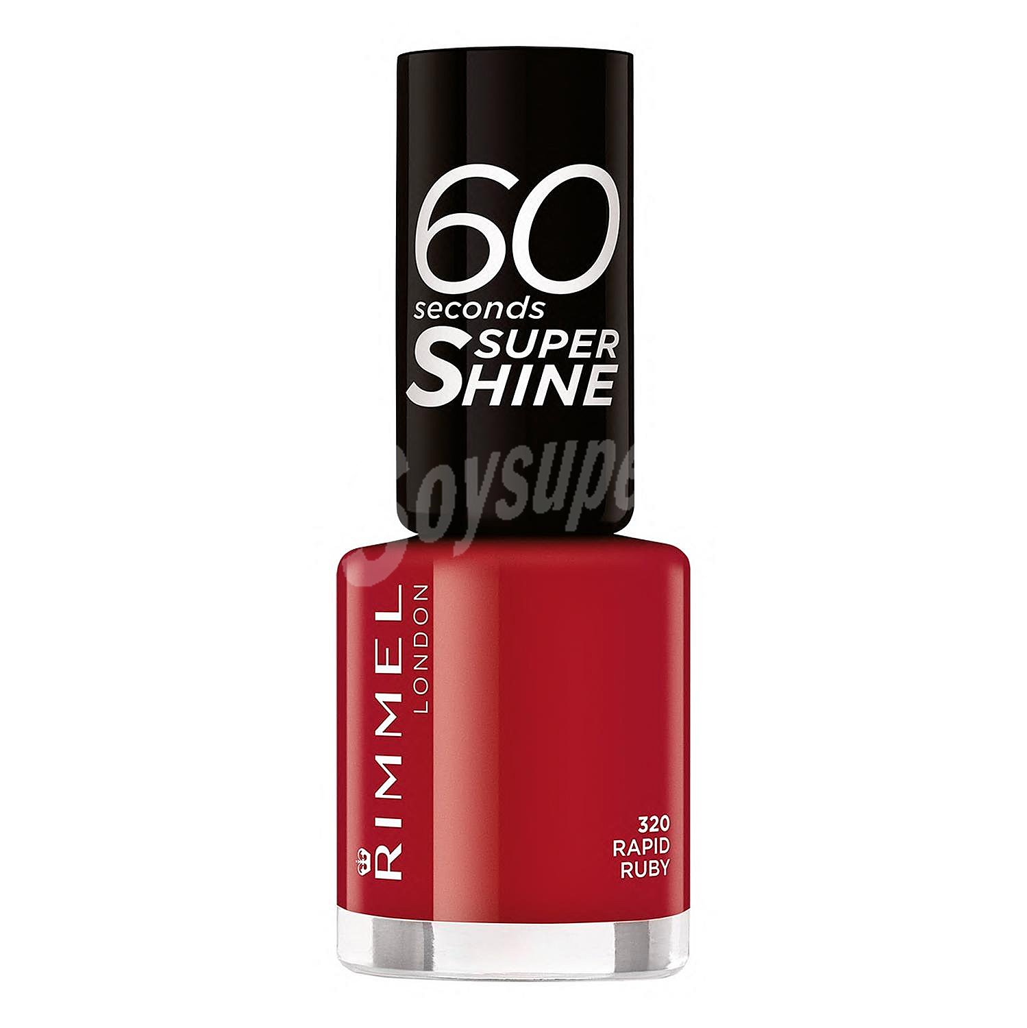 Esmalte de uñas tono 320 Rapid rubi seconds super shine 60 seconds super shine