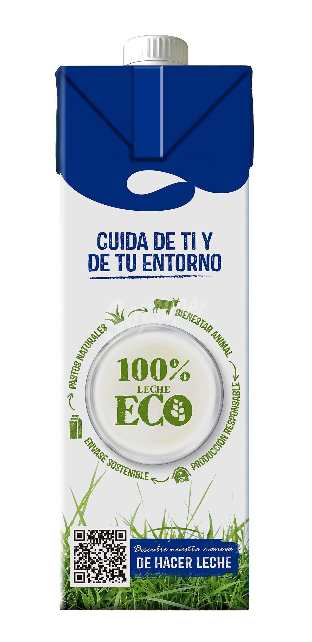 Leche semidesnatada de vacas con alimentación ecológica