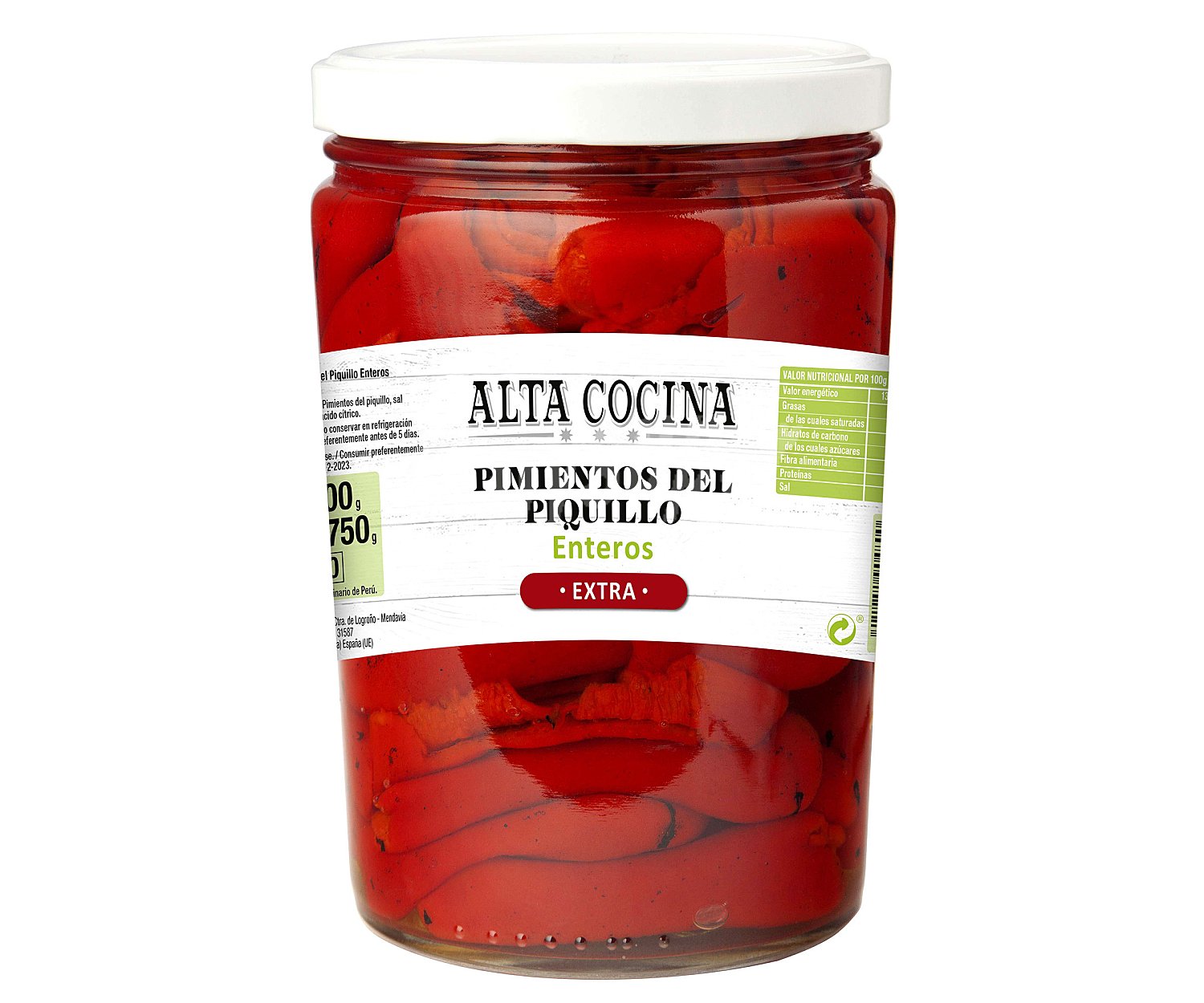 Alta cocina Pimientos del piquillo enteros alta cocina