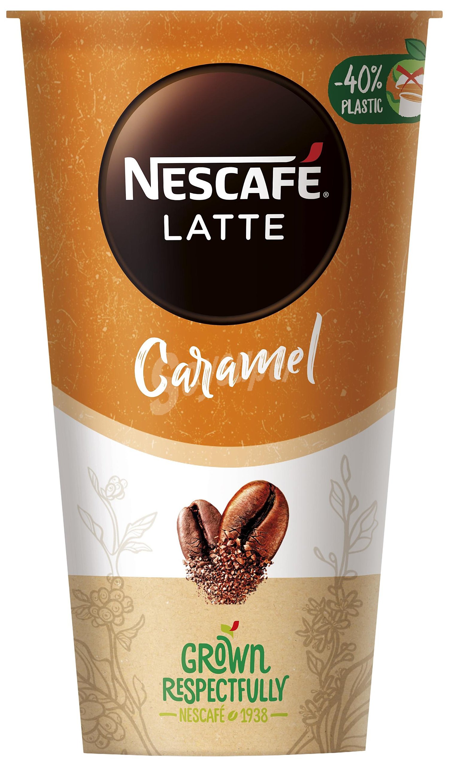 Café latte caramelo Nescafé Shakissimo sin gluten