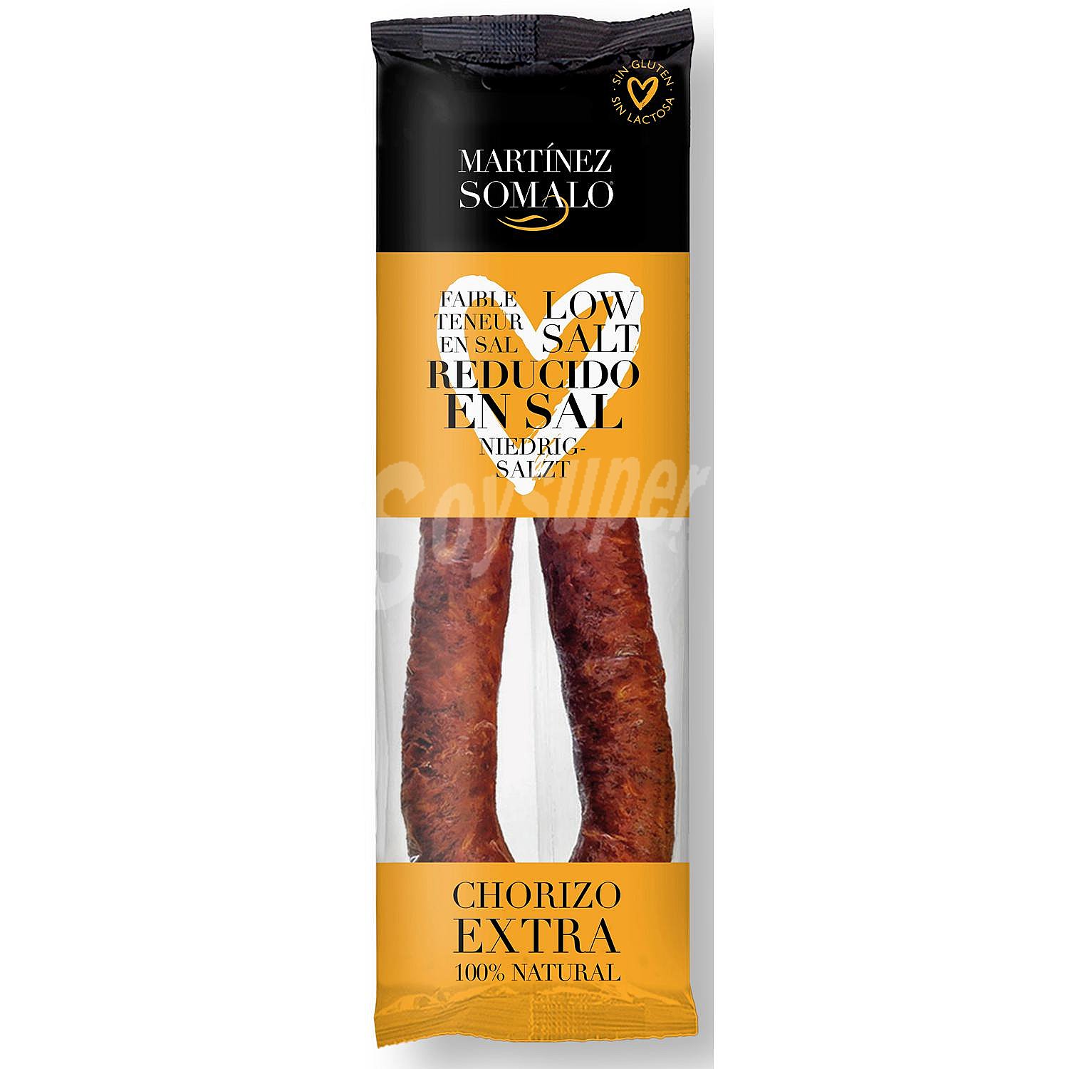 Chorizo sarta 100% natural reducido en sal sin gluten sin lactosa