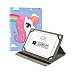 Funda universal para tablet 10.1 subblim Trendy Case Unicornio, función soporte, cierre con banda elástica