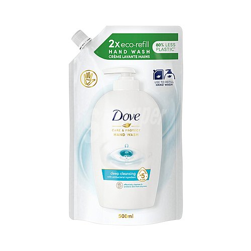 Dove Recambio de jabón de manos líquido con textura crema y acción hidratante dove