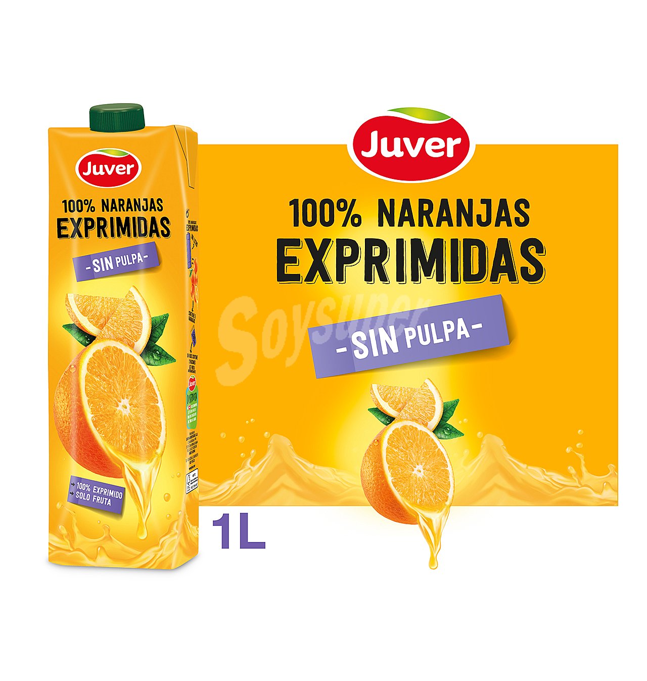 Zumo de naranja exprimida sin pulpa