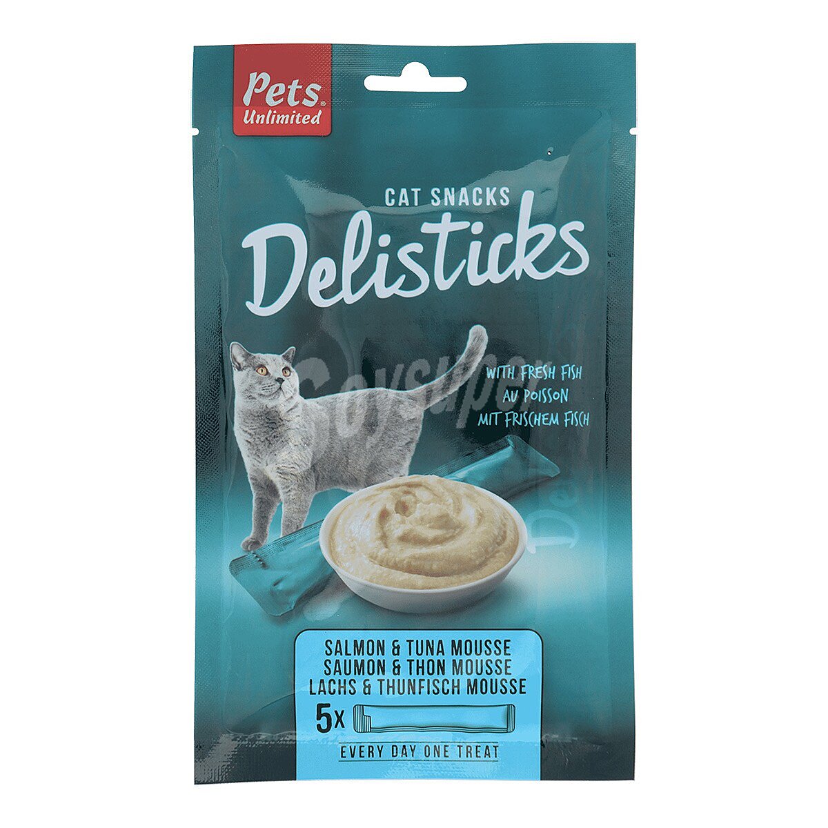 Snack para gatos adultos Delisticks Pets Unlimited salmón y atún