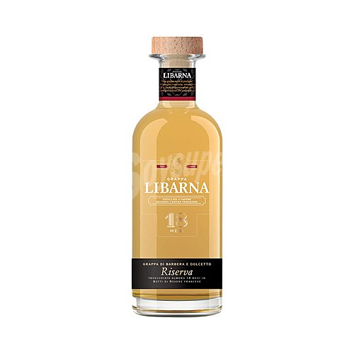 Libarna Grappa (aguardiente blanco italiano) reserva de 18 meses libarna