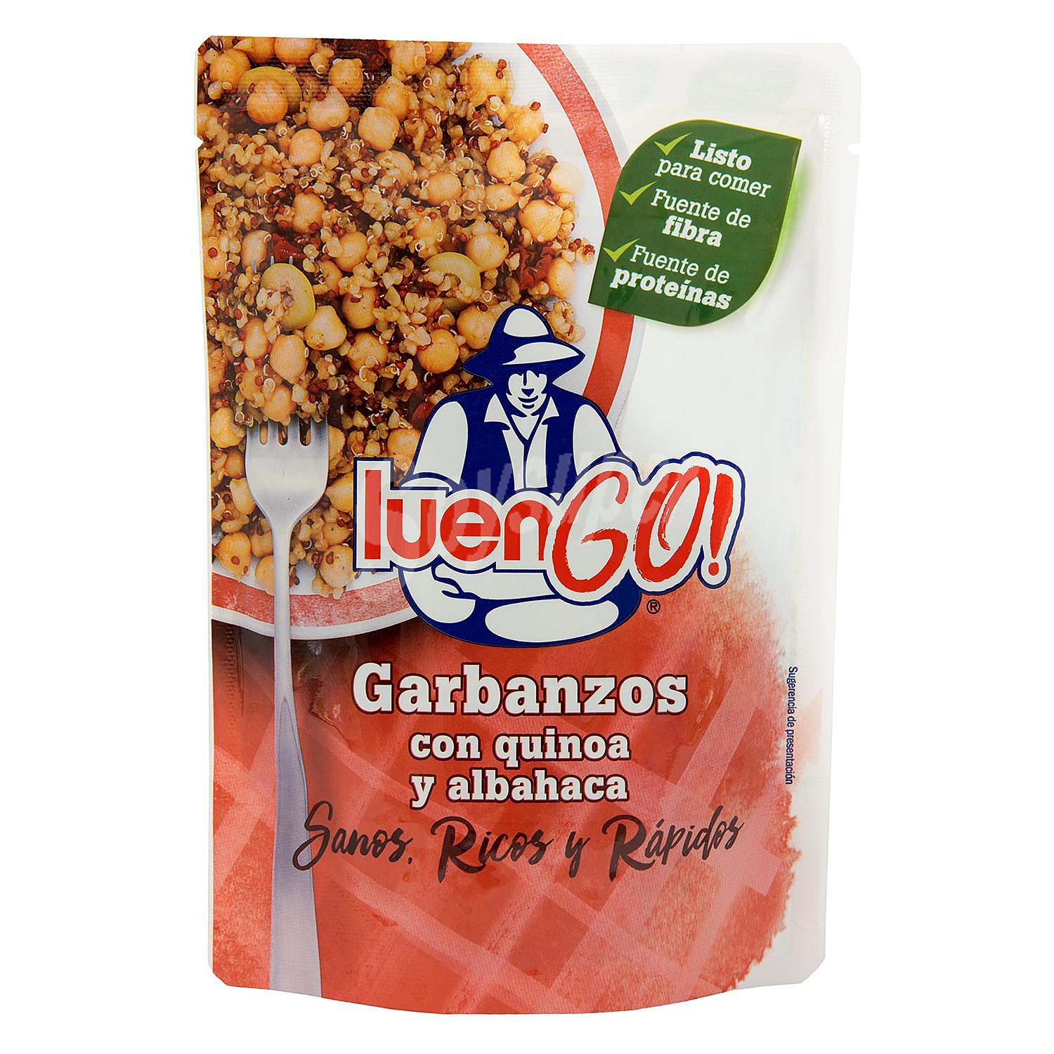 Garbanzos con quinoa y albahaca