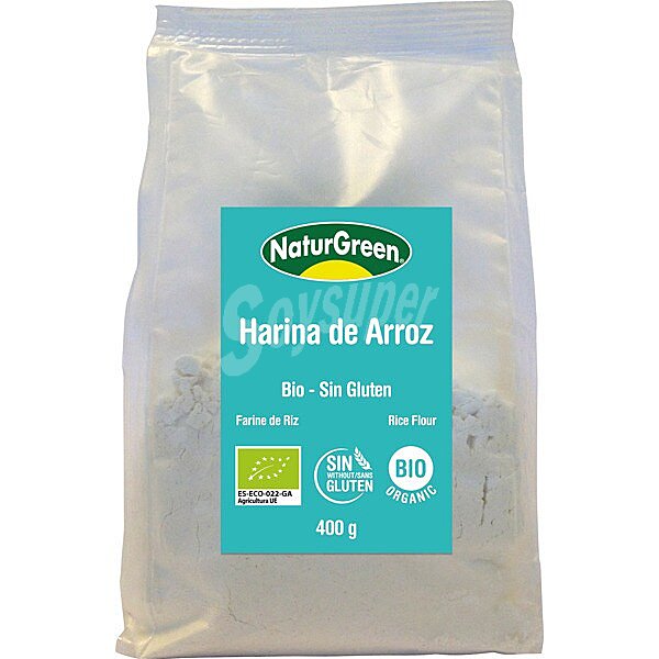 Harina de arroz sin gluten ecológica