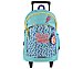 Mochila infantil tipo trolley con ruedas y 2 grandes compartimentos + bolsillo frontal,