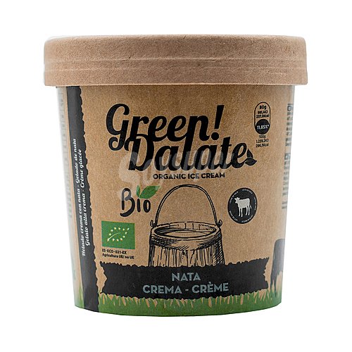 Green! dalate Tarrina de helado de nata, elaborado con leche ecológica de vaca green! dalate