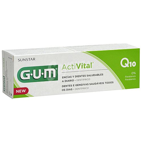 GUM Pasta de dientes sin parabenos, para unos dientes y encías sanos GUM Activital