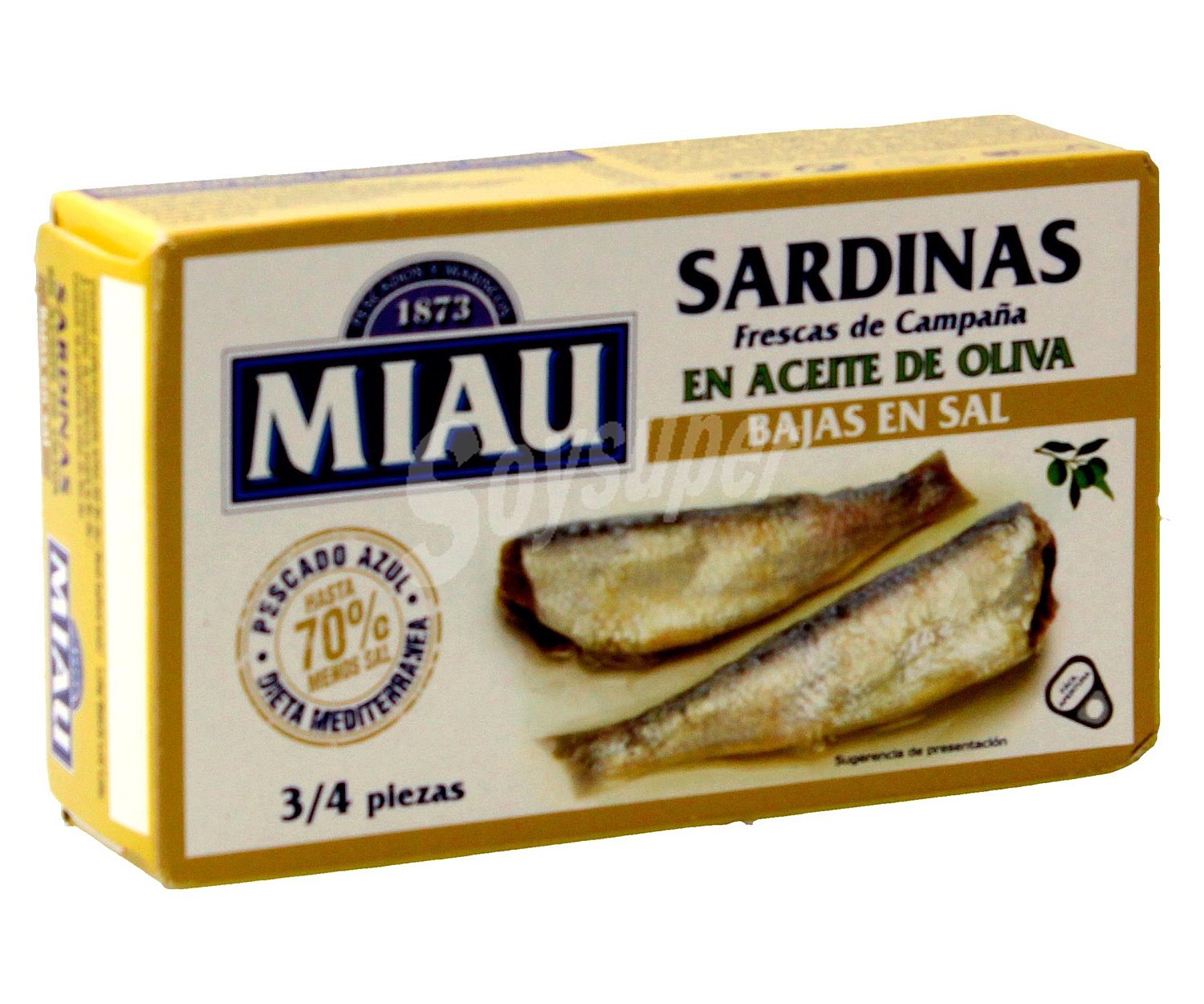 Sardinas en aceite de oliva con contenido reducido en sal