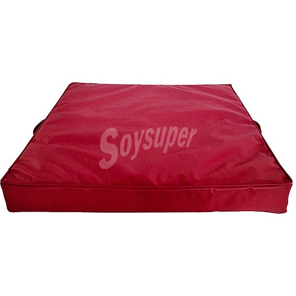 Colchón impermeable para perros y gatos rojo talla S medidas 61x61x7 cm